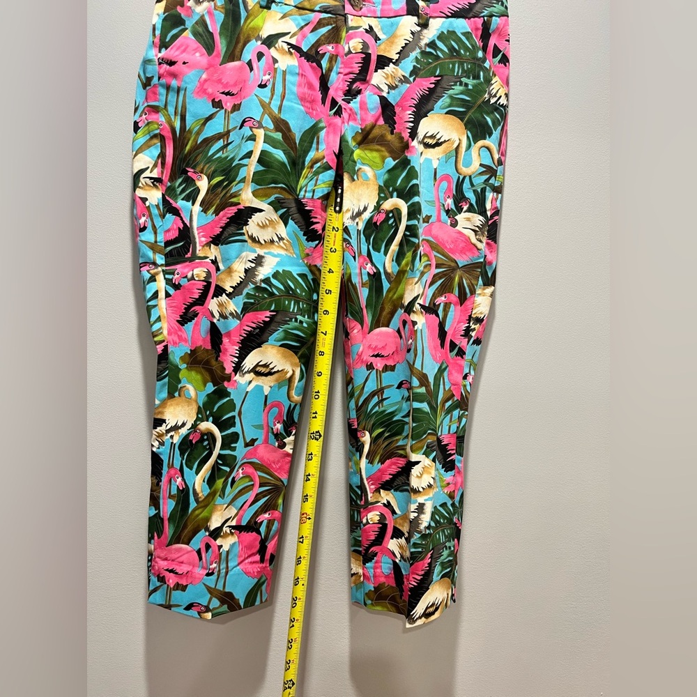 Women's Stretch‎ Loudmouth Golf Flamingo Print Capri Cropped Pants Size 4 - Picture 14 of 14